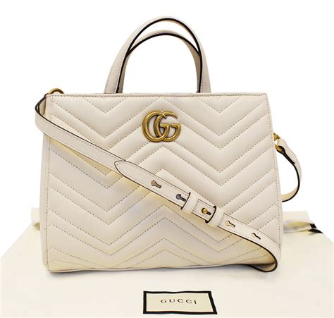 gucci small marmont white|authentic gucci marmont small bag.